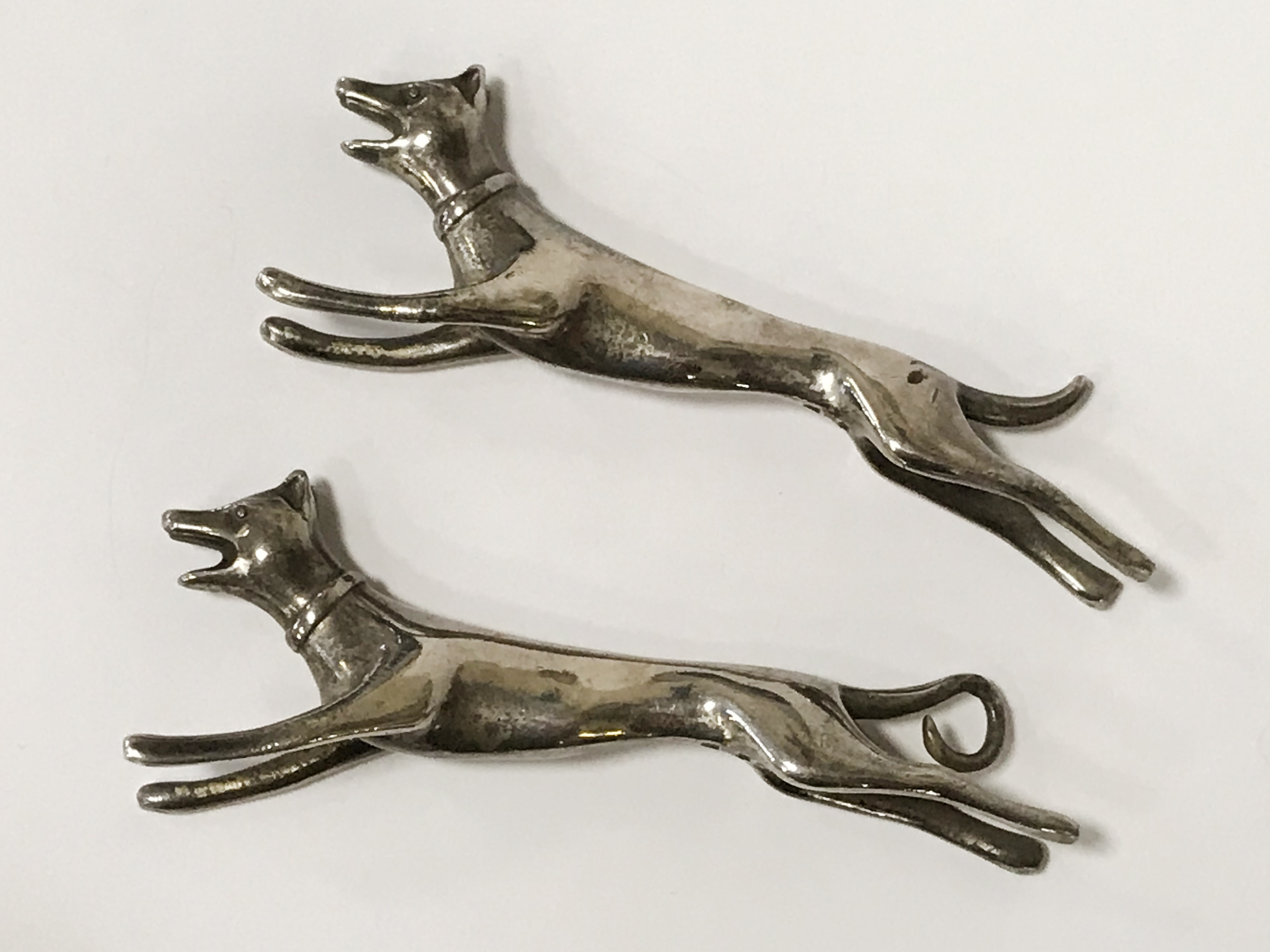 TWO SILVER KNIFE HOLDERS - Image 2 of 3