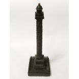 BRONZE VENDOME COLUMN NAPOLEONIC MILITARY INTEREST - CIRCA 1860 - 43CM HIGH A/F