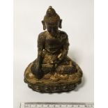 BRONZE SEATED BUDDHA - 14CMS