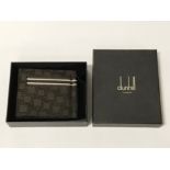 DUNHILL BOXED BILLFOLD WALLET WITH CERTIFICATE