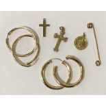 8 PIECES OF 9CT GOLD JEWELLERY