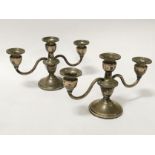PAIR OF STERLING SILVER CANDLESTICKS