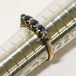 18CT GOLD SAPPHIRE & DIAMOND RING