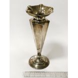 LARGE HM SILVER VASE - 31CMS