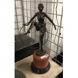 BRONZE HOOP GIRL - 45CMS