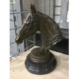 BRONZE HORSE BUST - 30CMS (H)