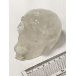 ROCK CRYSTAL SKULL - APPROX. 8CMS