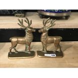 PAIR STAG METAL BOOKENDS - EACH 23CMS