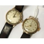 9CT GOLD TUDOR LADIES WRISTWATCH WITH ANOTHER