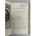 1789 THE RAMBLER IN FOUR VOLUMES BY SAMUEL JOHNSON