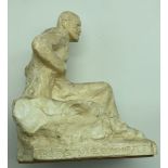 OSCAR NEMON (1906-1985) MIXED MEDIA COMPOSITE STATUE OF SEATED SIGMUND FREUD