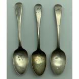 ONE GEORGE III (1816) SILVER SPOON & TWO GEORGE IV SILVER SPOON