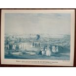 VINTAGE PRINT OF SINGAPORE LOOKING SOUTH FROM GOVERNMENT HILL 1846