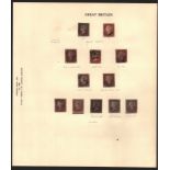 SELECTION OF GB CLASSIC QUEEN VICTORIA STAMPS ON PAGE