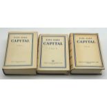 KARL MAX CAPITAL IN THREE VOLUMES (VARIOUS EDITIONS) - FOREIGN LANGUAGES PUBLISHING HOUSE MOSCOW