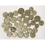 COLLECTION OF BRITISH COINS WITH SOME SILVER CONTENT