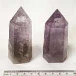 PAIR QUARTZ OBELISKS - EACH 8.5CMS