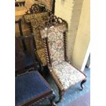 PAIR VICTORIAN PRAYER CHAIRS