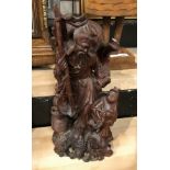 CARVED ORIENTAL FIGURE - 37CMS HEIGHT