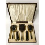 HM SILVER & TORTOISESHELL DRESSING SET