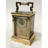 GILDED REPEATING CARRIAGE CLOCK