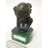 BRONZE GIRL BUST - 15CMS