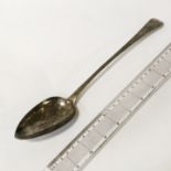 HM GEORGIAN SILVER BASTING SPOON - 81 GRAMS