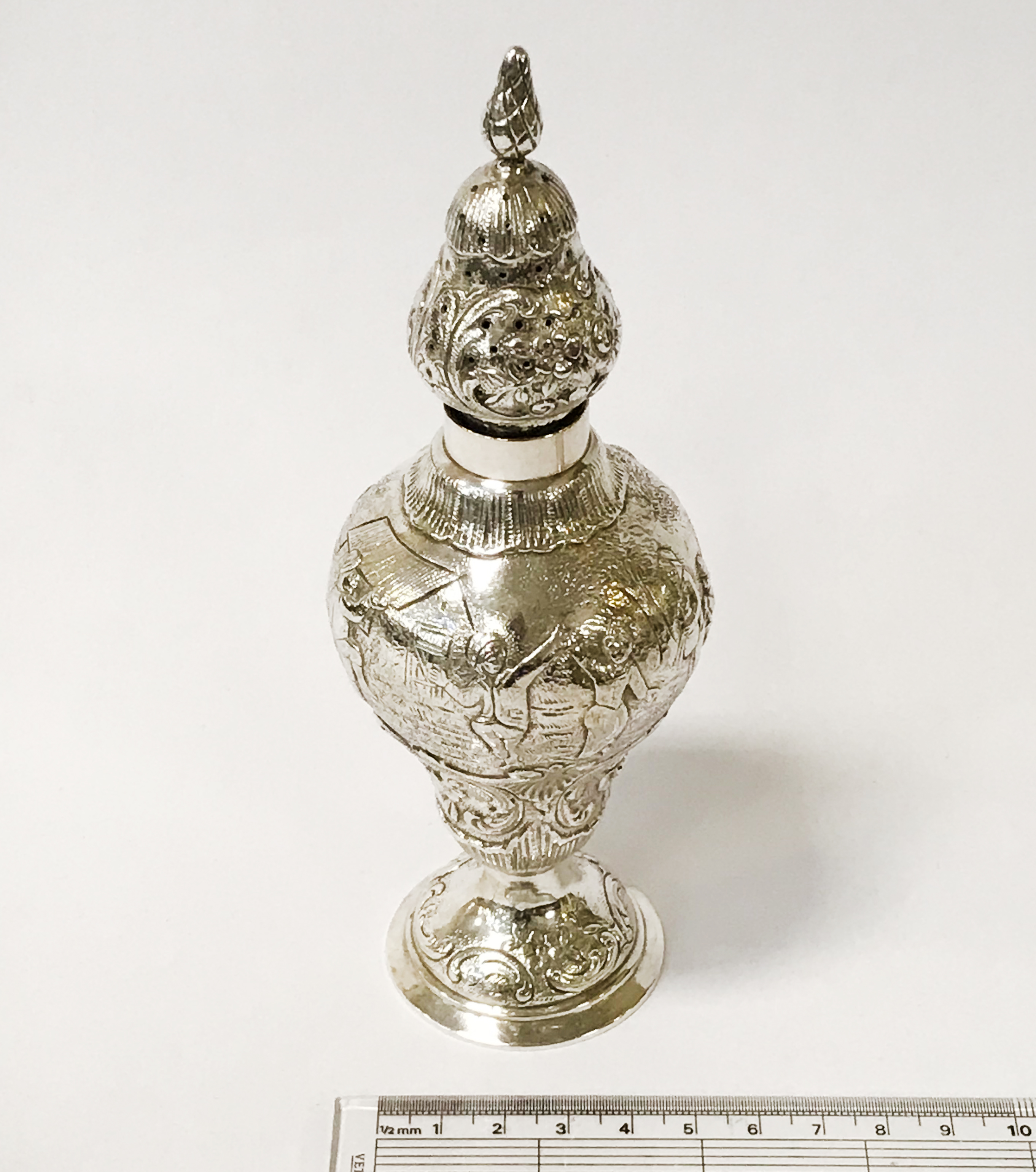 STERLING SILVER SIFTER - 17CM TALL - Image 2 of 4