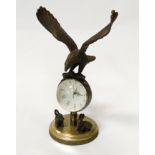 BRONZE EAGLE BALL CLOCK - 21CMS