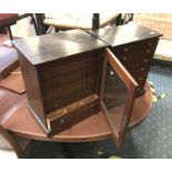 MAHOGANY SIX DRAWER SPECIMEN CHEST & ANOTHER GLASS FRONTED SPECIMEN CHEST