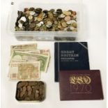 COLLECTION OF COINS & BANKNOTES