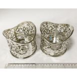 PAIR OF SILVER PLATED COASTERS