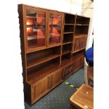 ROSEWOOD DANISH DISPLAY CABINET / BOOKCASE BY SEJLING SKABE