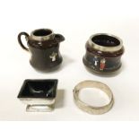 FOUR VARIOUS SILVER ITEMS