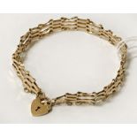 9CT GOLD GATE BRACELET - 3.8 GRAMS