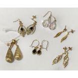 LOTS OF VARIOUS EARRINGS INCL. SOME 9CT GOLD PIECES