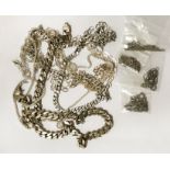COLLECTION OF SILVER CHAINS