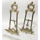 PAIR BRASS EASELS - EACH 41CMS