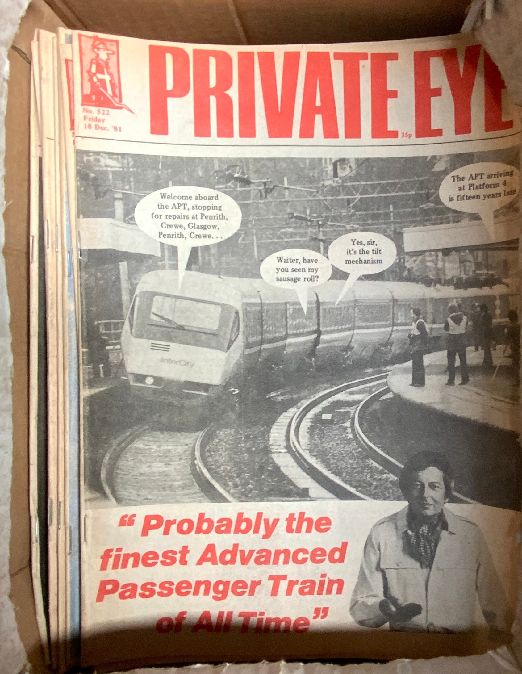 TWO BOXES OF PRIVATE EYE MAGAZINES - Image 2 of 2