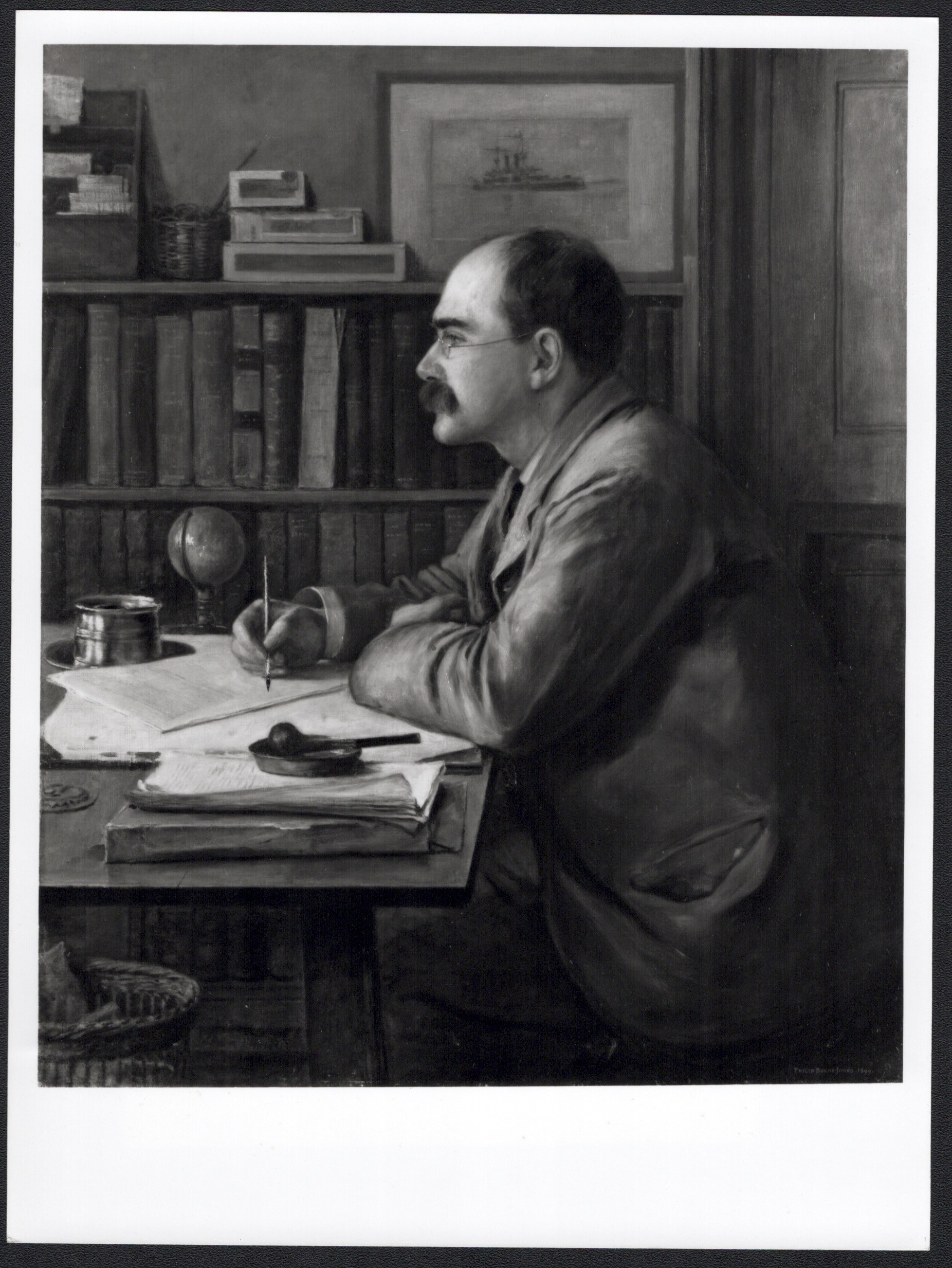 PHOTOGRAPH OF RUDYARD KIPLING FOR NATIONAL PORTRAIT GALLERY LONDON