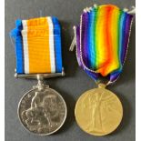 WWI BRITISH WAR MEDAL VICTORY MEDAL SET AWARDED TO GNR J. F. CORKER R.A. / SERVICE NUMBER 240268