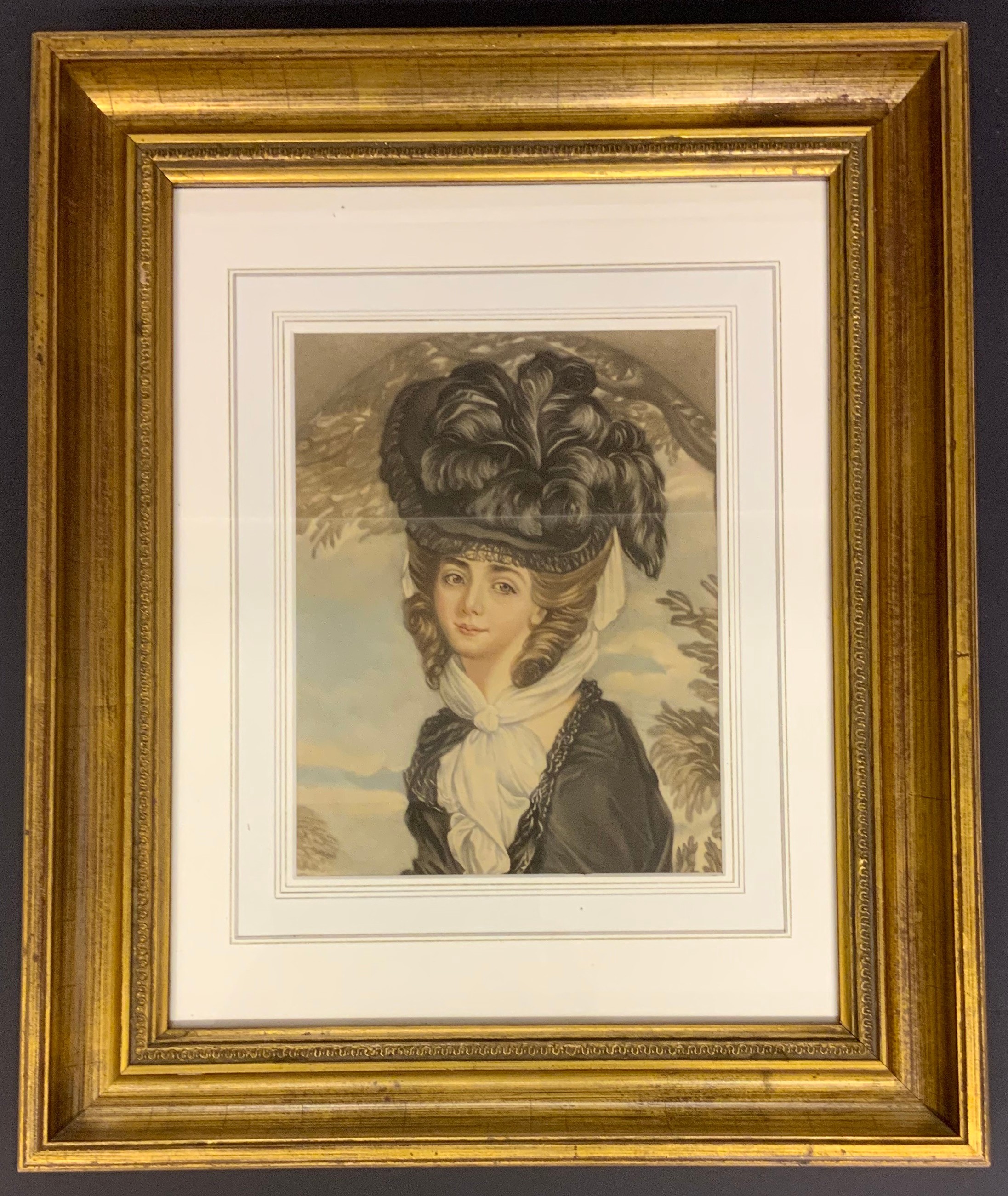 FRAMED PRINT OF A YOUNG LADY