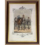 FRAMED QUEEN WESTMINSTER RIFLE VOLUNTEERS CORPS PRINT