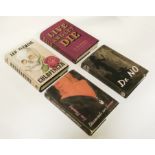 FOUR 1ST EDITION JAMES BOND BOOKS WITH FACSIMILE DUST COVERS, GOLDFINGER HAS HAD THE 1ST PAGE