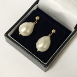 9CT GOLD LARGE SOUTH SEA PEARL STUD EARRING