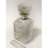 HM SILVER COLLAR DECANTER