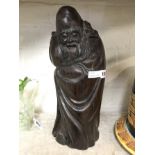 HARDWOOD FIGURE OF MAN - HEIGHT 38CM