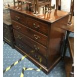 MAHOGANY FIVE DRAWER CHEST