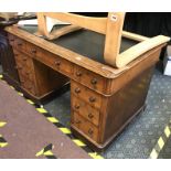 VICTORIAN PEDESTAL DESK