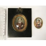 TWO PORTRAIT MINIATURES